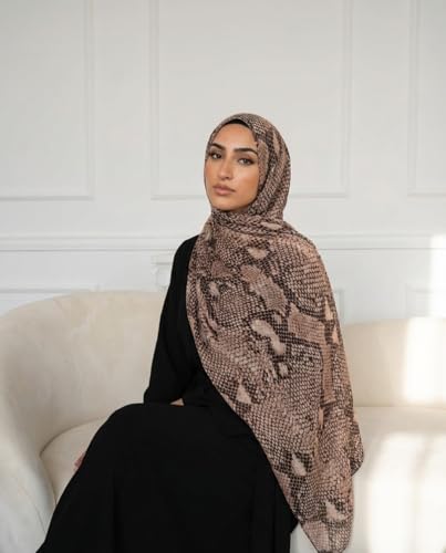 Stylish Premium Modal Viscose Hijabs for Women - color: Snakeskin