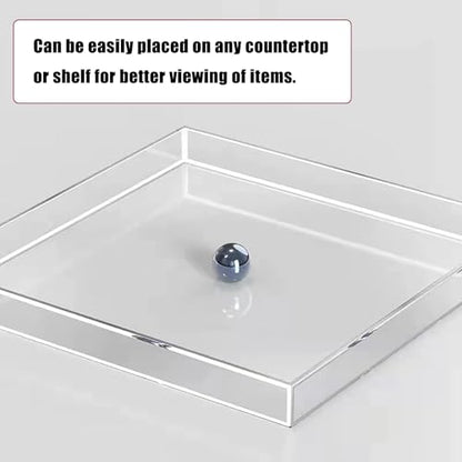 Transparent Acrylic Water Tank Display Box for Photography, Shallow Sink Prop, Deep Water Storage, Ideal for Cosmetics & Coffee Tray (30x30x5cm / 11.8x11.8x2in)