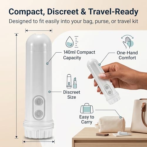 Portable Bidet Sprayer 140ml – Compact Handheld Travel Bidet Bottle for Personal Hygiene & Camping – Adjustable Gentle Water Spray, Lightweight & Easy to Carry for Fresh Cleaning Anywhere.