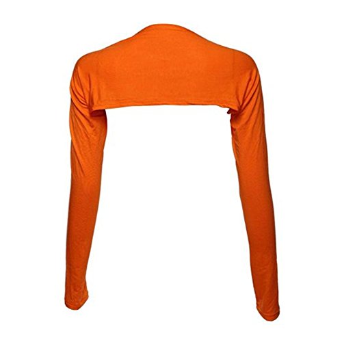 YEESAM Bolero Shrugs for Women Long Sleeve Arm Sleeves Hijab Accessories One Size - color: Orange