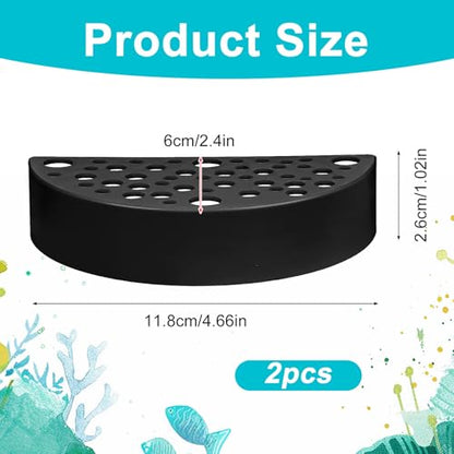 2 Pcs Shrimp Hides for Aquarium, ABS Plastic Aquarium Cave Shelters Small Fish Shrimps Tunnel House with Multiple Holes for Fish Tank Decor Accessories