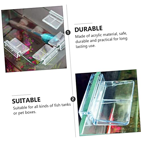 BESPORTBLE 30pcs Acrylic Fish Tank Cover Support Bracket Transparent Aquarium Holder for Open Tanks Turtles and Pets Easy Installation Heat Preservation Safe for