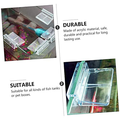 BESPORTBLE 30pcs Acrylic Fish Tank Cover Support Bracket Transparent Aquarium Holder for Open Tanks Turtles and Pets Easy Installation Heat Preservation Safe for