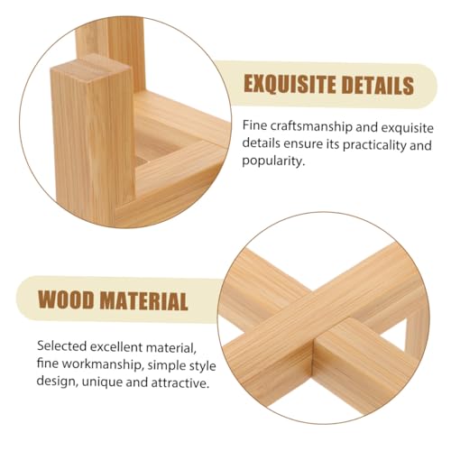 Wooden Flowerpot Holder Stand with Four Legs Plant Pot Base with Non-slip Pads Indoor Outdoor Flower Rack for Flowerpots Crafts and Fish Tank Protection
