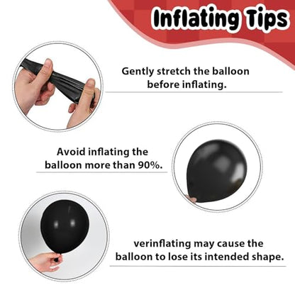 Paready Red Black Gold Balloons, 60 Pcs Party Balloons for Casino New Year - color: Red Black