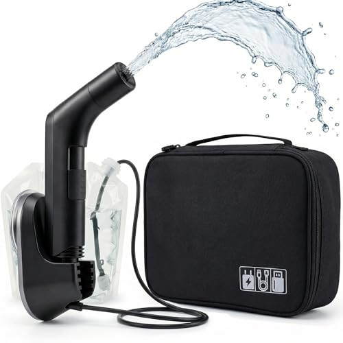 Portable Bidet Sprayer & 5L Water Bag – Rechargeable Travel Bidet, 2-Speed Flow Control, IPX6 Waterproof, 1.2m Hose & USB-C Charging – Perfect for Road Trips, Camping, RV Living & Postpartum Care! - color: Travel Bidet With Bag
