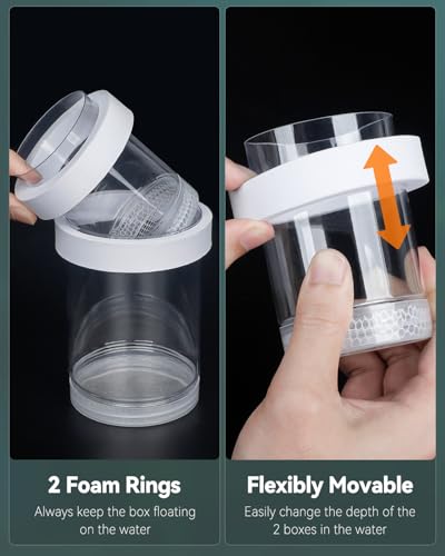 Pawfly Breeder Box for Fish Tank, Aquarium Fish Breeding Box, Floating Guppy Breeder Box, Baby Fish Separator for Aquarium, Plastic Hatchery Incubator Isolation Box for Shrimp Betta Clownfish, Medium - size: Medium