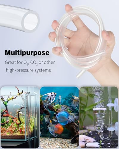 Pawfly 9.8 Feet Aquarium Airline Tubing, ID 1/2" Clear PVC Flexible Plastic Tube for Aquarium Garden Pond Fountain - size: 1/2" ID, style: 9.8 Feet