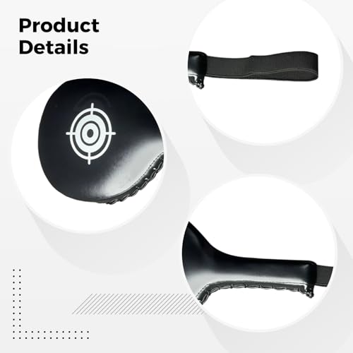 Pair of Boxing Training Pads for Speed and Accuracy, Pu Kickboxing Hand Target, Resilient with Adjustable Straps, Ideal for MMA, Muay Thai, and Taekwondo