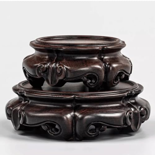 Bonsai Stand Solid Wood Solid Round Base Vase Buddha Statue Teapot Base Incense Burner Fish Tank Base Wooden Bracket Pad Wooden Pot Base