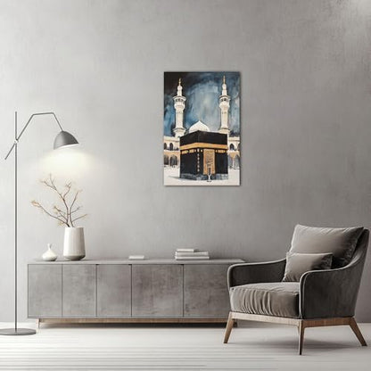 Mosque Canvas Wall Art Framed（Mosque-1,16x24inch (40x60cm) - color: Mosque-1, size: 16"L x 24"W