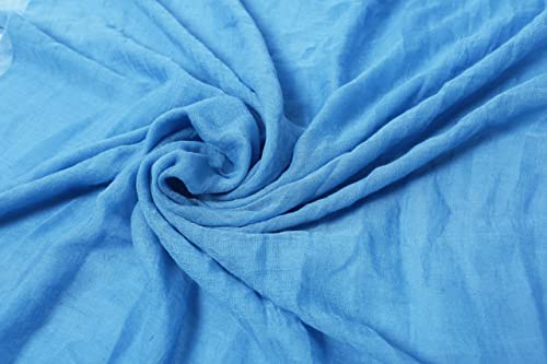 woogwin Women's Scarf Lady Light Soft Fashion Solid Shawl Wraps - color: Blue