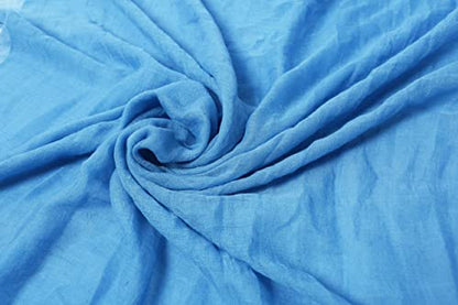woogwin Women's Scarf Lady Light Soft Fashion Solid Shawl Wraps - color: Blue