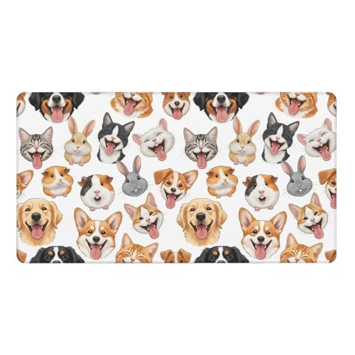 Thick Rubber Base Mouse Pad Rabbit Cat Dog Guinea Pig Pet, Large Desktop Mat Waterproof Daily Computer Accessory - color: Pattern (159), size: 29.5L x 15.8W inches