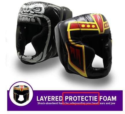TRAINED Boxing Headgear Black S/L Use for MMA Training Kickboxing, Muay Thai, Sparring, Karate and Taekwondo Head Guard. - size: Large, style: Spartan