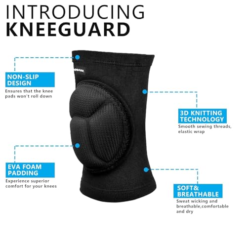 Knee Pads Volleyball Women 6XS-2XL - Basketball Knee Pads Wrestling Gear Breathable Teen Men Women for Volleyball Football Soccer Basketball L
