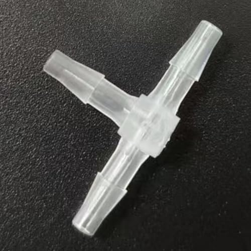 3 Way Tee Connector Equal Barbed T-Fitting 3 Way Hose Barb Adapter for Laboratory Biochemical Analytical Instruments Food Machinery Aquarium Equipment 100pc/pk (2.4mm 3/32'' Sq) - size: 2.4mm 3/32'' Sq