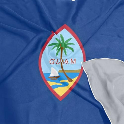 Women's Silk Scarf Square Satin Head Scarves Fashion Neck Scarf Hair Wraps Silk Bandana - color: Guam Flag