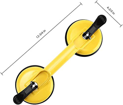 FCHO Heavy Duty Glass Suction Cup for Tile Lifting Dent Pull Repair | Aluminum Glass Suctio Handle Holder Hooks to Lift Large Glass/Moving/Pad for Lifting/Dent Fixer - color: Yellow-01