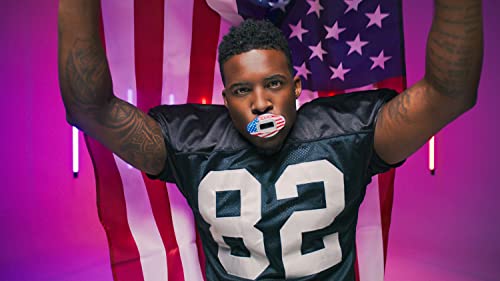 Shock Doctor Lip Guard, Adult and Youth Mouth Guard Football with Strap, Breathable Wide Opening Football Mouthpiece for Youth and Adults OSFA, Shock Doctor Mouth Guards, Max Airflow - color: Stripes