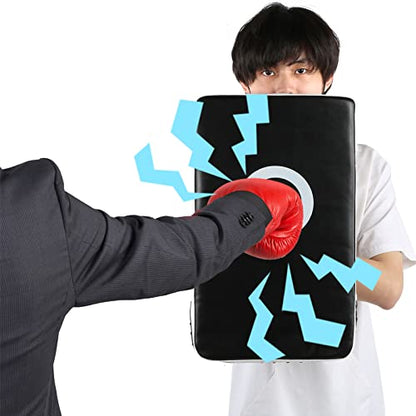 Curved Strike Boxing Blocking Pad, EVA Foam Shock Absorbing Foot Target with Rivet Reinforced Handles, Heavy Duty Oxford Cloth Construction for Taekwondo