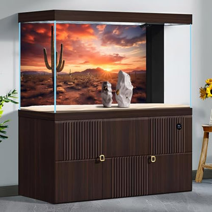 Sunset Desert Reptile Tank Background Majestic Saguaro Cacti Against Sunset Cloudy Sky Aquarium Background Barren Thorns Desert Jungle Natural Landscape Reptile Tank Terrarium Backgrounds 24x16in - size: 24(W)x16(H)inches/ 60(W)*40cm(H)