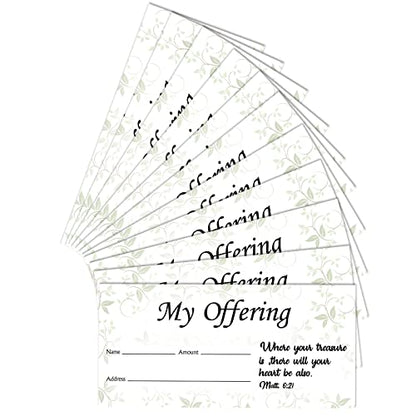 Eaasty 200 Pieces Church Offering Envelopes My Offering Bill Size Envelope Church Tithe Envelopes for Donations, Religious Occasions(Offering Style) - style: Offering Style