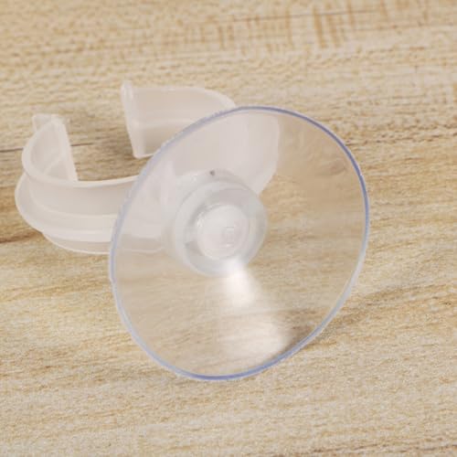 POPETPOP Aquarium Hose Clip 6-Pack, 1.77In Suction-Cup Water Pipe Clamp, Secure Tubing Holder for Fish Tank Airline & Heater Cord, Space-Saving Mount for Glass, Freshwater & Saltwater Tanks - size: 4.50X3.70X3.70CM