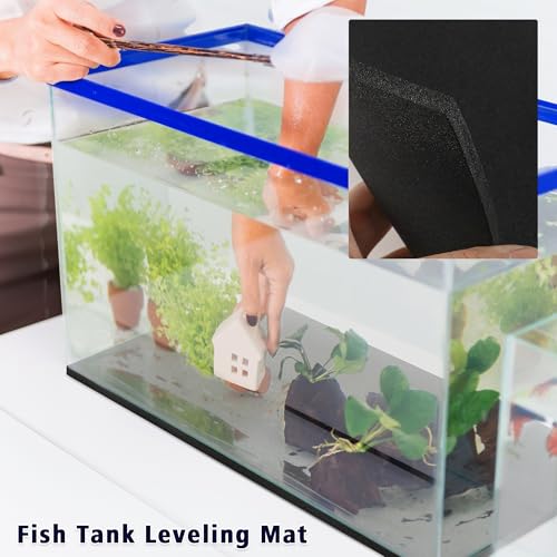 UNIFAMILY Aquarium Leveling Mat, 10 Gallon Fish Tank Mat for Shock Absorbing, 20.8 x 13 in Waterproof Aquarium Mat for Under Tank,Heavy Weight Support Fish Tank Compressible Neoprene Mat - size: 10 Gallon-20.8 X13 IN