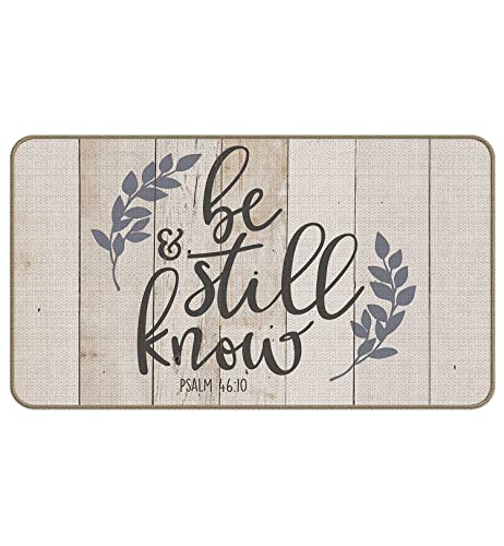 Christian Room Decor Door Mat, 17 X 30 Inch Prayer Room Decor Door Mat, Inspirational Gifts for Women, Christian Decorations for Home - Psalm 46:10