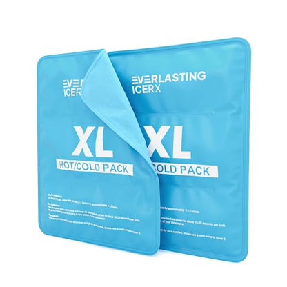 Reusable Ice Pack for Injuries | 11" x 14.5" - 2 Pack XL | Hot & Cold Pack | Large Ice Pack for Back Pain Relief, Soft Ice Packs Reusable, Flexible When Frozen