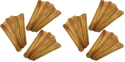 TRENDBOX 30pcs Handmade Plain Wood Wooden Incense Stick Holder Burner Ash Catcher Natural Design Buddhist (Pack of 2) - size: 30 pcs (Pack of 2)