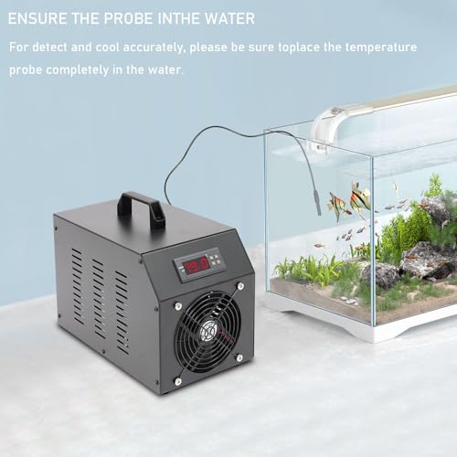 60L/15.85Gal Aquarium Chiller, 200W Low Noise Fish Tank Water Cooler with Special Quiet Design Refrigeration Compressor ＆ Water Tube for Small Fish Tanks, Freshwater Tanks (60L) - color: 60L