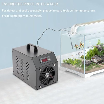 60L/15.85Gal Aquarium Chiller, 200W Low Noise Fish Tank Water Cooler with Special Quiet Design Refrigeration Compressor ＆ Water Tube for Small Fish Tanks, Freshwater Tanks (60L) - color: 60L