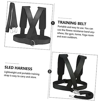 Balacoo 2pcs Sled Harness Weight-Bearing Shoulder Straps Resistance Training Belt for Strength and Speed Training Fitness Equipment for Athletes