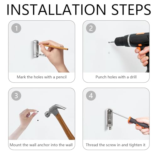 2PCS Foldable Wall Hooks, Heavy Duty Zinc Alloy Folding Wall Hooks,Folding Coat Hooks, Flip Down Hook for Hanging Coats, Bags, Hats, Cooking Utensil, Bathrobes, Keys (Silver) - color: Silver, size: 2 Hooks
