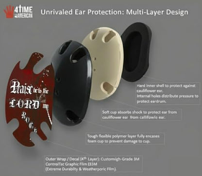 Wrestling Headgear with Ear Protection & Chin Cup Adjustable Lightweight Head Guard for Competition & Practice – Durable Protective Wrestling Ear Guard for Youth & Adult Athletes - color: Psalm 144 Red