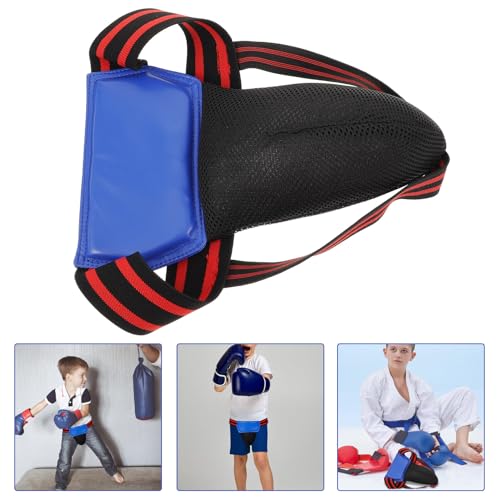 UPKOCH Boxing Groin Protector Athletic Cup MMA Groin Guard Blue Athletic Abdomen Protector for Martial Arts Taekwondo Training