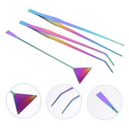 BESPORTBLE 3pcs Stainless Steel Aquarium Cleaning Tools Kit Includes Tweezers Spatula Scraper for Fish Tank Maintenance Durable Rustproof for Aquascaping and Plant Care