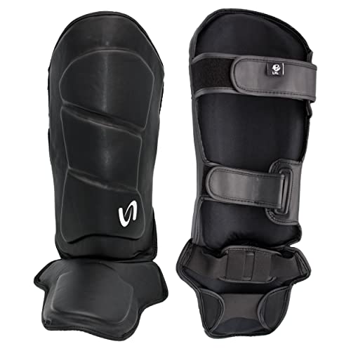 Strike Shin Instep - Boxing MMA Muay Thai Karate Training Protection - color: Black, size: Small-Medium