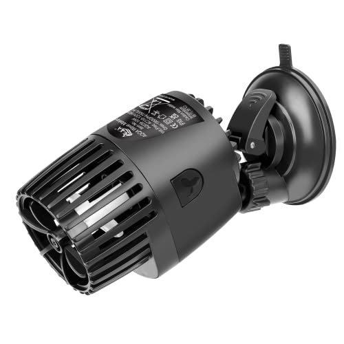 AQQA Aquarium Wave Maker,Suction Cup Fish Tank Single Powerhead Pump | 3W/5W/10W/15W 110V/60Hz Ultra Quiet Submersible Circulation Pump,360°Adjustable For Freshwater Saltwater Black 10W - size: 10W 1980GPH for 38-125 Gallon