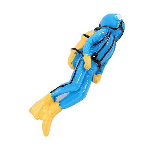 Divers Figurine Scene Miniature 3D Model Oceans Decoration Sea Explorer Toy Fish Tank Decor Micro(Blue Diver) - color: Style 1