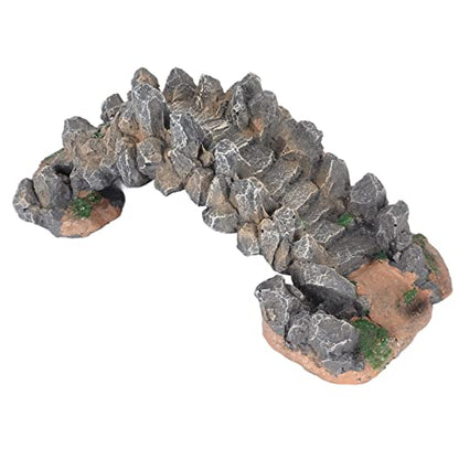 plplaaoo Aquarium Arch Bridge Resin Craft Safe Simulation Fish Tank Ornament for Landscaping Aquariums Fish Tanks Fountains 21x9x7.3cm