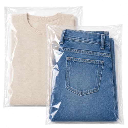 PigPotParty 12x15 in Cellophane Bags, Clear T-Shirt Bags, Self-Sealing - color: 12"x15" (100pcs)