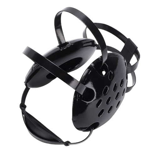 ciciglow Black Grappling Headgear Comfortable Chin Padding Ear Guard for Adult 11 Holes for Jiu Jitsu Wrestling