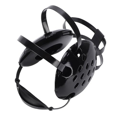 ciciglow Black Grappling Headgear Comfortable Chin Padding Ear Guard for Adult 11 Holes for Jiu Jitsu Wrestling