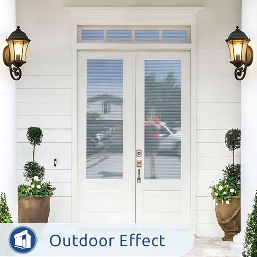 rabbitgoo Frosted Glass Window Privacy Film, Blinds Pattern, 23.6" x 78.7" | Faux Blinds Effect, All Day Bathroom Privacy Shield, Opaque Frosted Cover, Sun UV Blocking, Static Cling, for Home, Office - color: Blinds-liked, size: 23.6" x 78.7"
