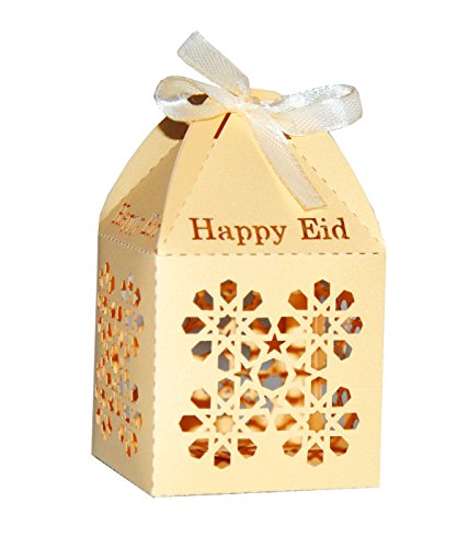 Zaffron Eid Party Decoration Tiled Lantern Mini Favor Boxes (Pack of 10)