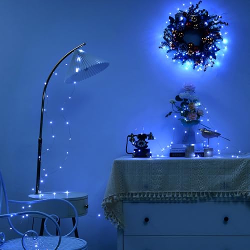 Ariceleo 2 Pack 16.4ft Battery Operated String Lights with Timer, Cool White with Synchronized Twinkle Mode, Fairy Lights Battery Powered, 50 LEDs, Idea for Christmas Bedroom Party Wedding - color: Cool White, size: 2 Pack-Upgrade