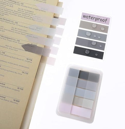 600 Pcs Index Tabs Flags, Pastel Color | Transparent, Sticky, Writable, Easy to Remove, For Annotating Books